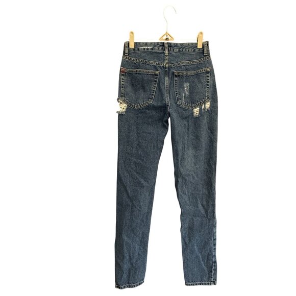BDG Urban Outfitters Mom High Rise Distressed Jeans Women's Sz 24 Blue Denim 90s - Picture 8 of 11